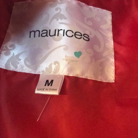 Maurice’s Red Puffer Vest with Hood sz M NWOT - Picture 7 of 10